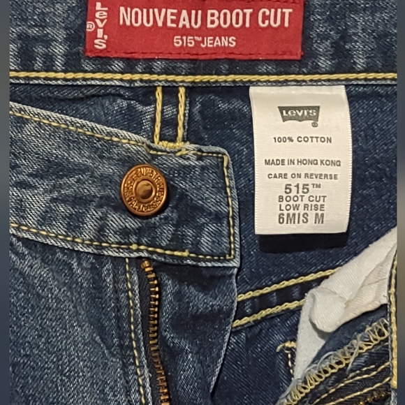 Vintage Levi's 515 Nouveau Retro Y2K Style  Low Rise Boot Cut Jeans size 6 - Picture 7 of 17